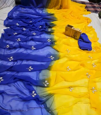 Latest Chiffon Katdana Work Sarees (18)