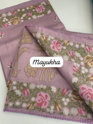 Latest Fancy Tussar Sarees With Mattee Borders (11)