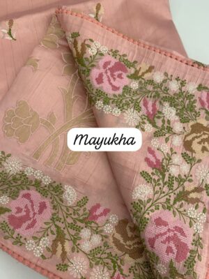 Latest Fancy Tussar Sarees With Mattee Borders (3)
