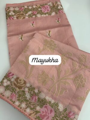 Latest Fancy Tussar Sarees With Mattee Borders (5)