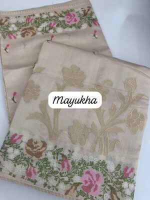 Latest Fancy Tussar Sarees With Mattee Borders (8)