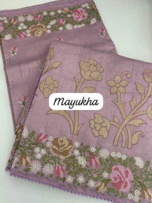Latest Fancy Tussar Sarees With Mattee Borders (9)