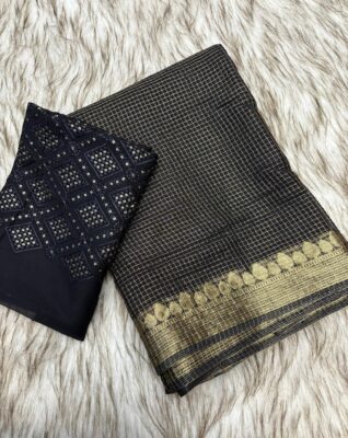 Latest Georgette Viscose Sarees With Blouse. (3)