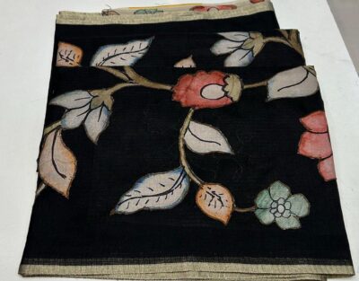 Latest Kota Tissue Sarees With Applique Work With Blouse (3)