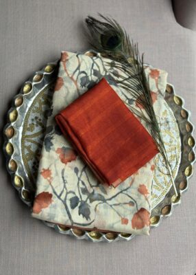 Latest Linen Silk Cotton Sarees With Blouse (14)