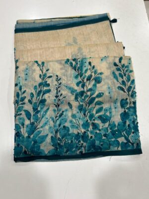 Light Weight Smart Printed Linen Chanderi Sarees (17)