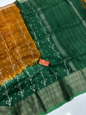 Mangalagiri Cotton Silk Sarees With Blouse (1)