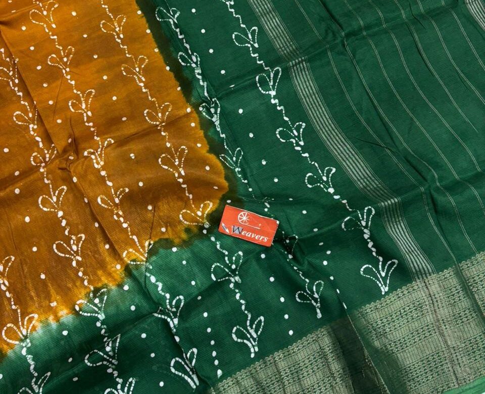 Mangalagiri Cotton Silk Sarees With Blouse (1)