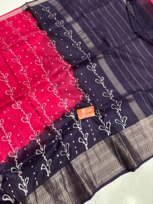 Mangalagiri Cotton Silk Sarees With Blouse (13)