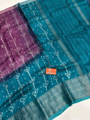 Mangalagiri Cotton Silk Sarees With Blouse (17)