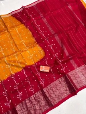 Mangalagiri Cotton Silk Sarees With Blouse (9)
