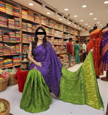 Modal Silk Bandini Sarees With Blouse (11)