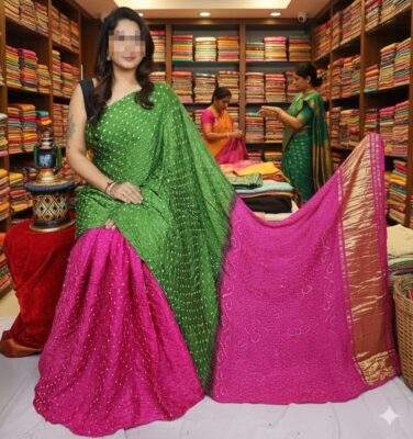 Modal Silk Bandini Sarees With Blouse (13)