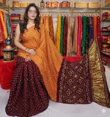 Modal Silk Bandini Sarees With Blouse (14)