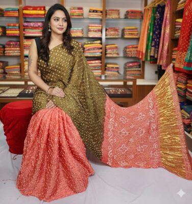 Modal Silk Bandini Sarees With Blouse (17)