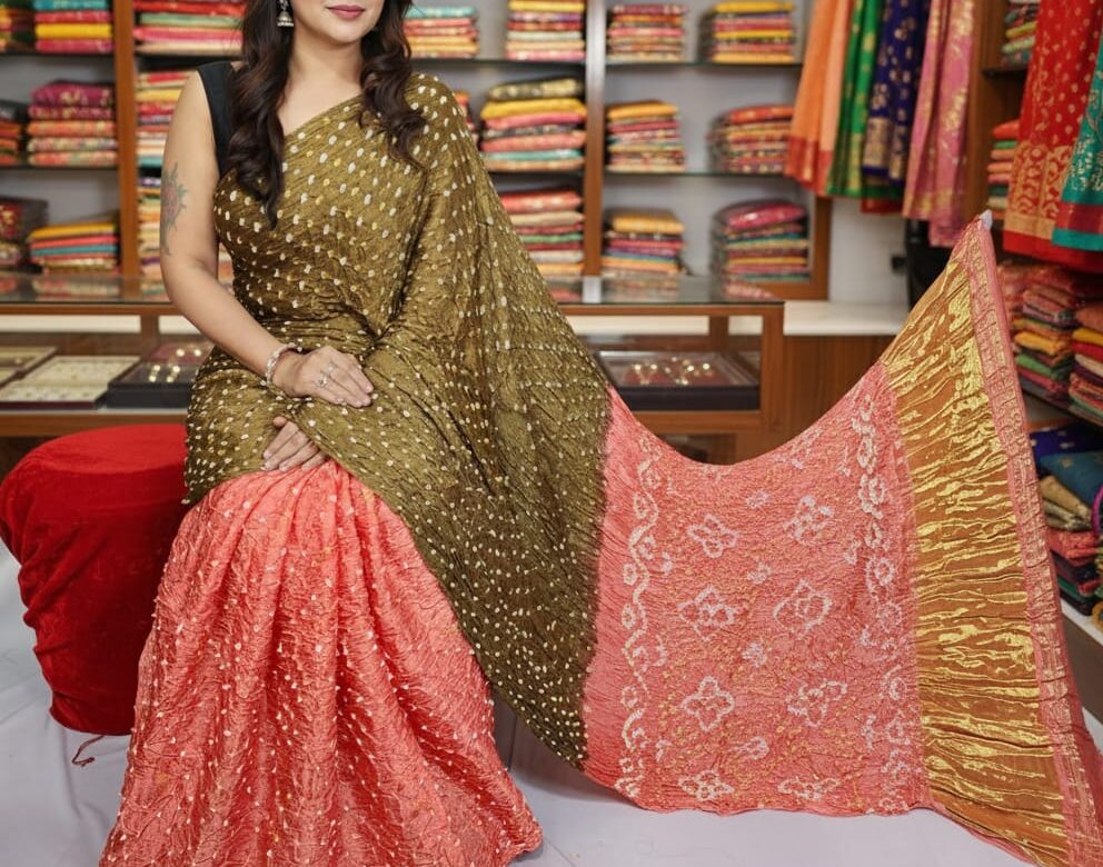 Modal Silk Bandini Sarees With Blouse (17)