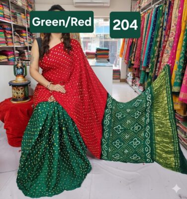 Modal Silk Bandini Sarees With Blouse (19)