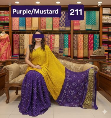 Modal Silk Bandini Sarees With Blouse (3)