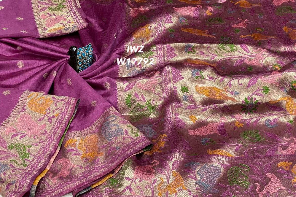 Munga Tussar Silk Jamdhani Sarees (6)