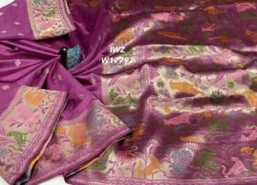 Munga Tussar Silk Jamdhani Sarees (6)