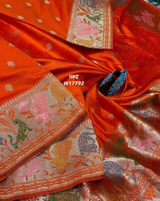 Munga Tussar Silk Jamdhani Sarees (9)