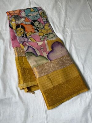 Pure Banglori Silk Hand Painted Sarees (3)