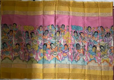 Pure Banglori Silk Hand Painted Sarees (5)
