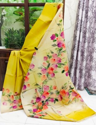 Pure Bishnuri Silk Sarees Without Border (1)