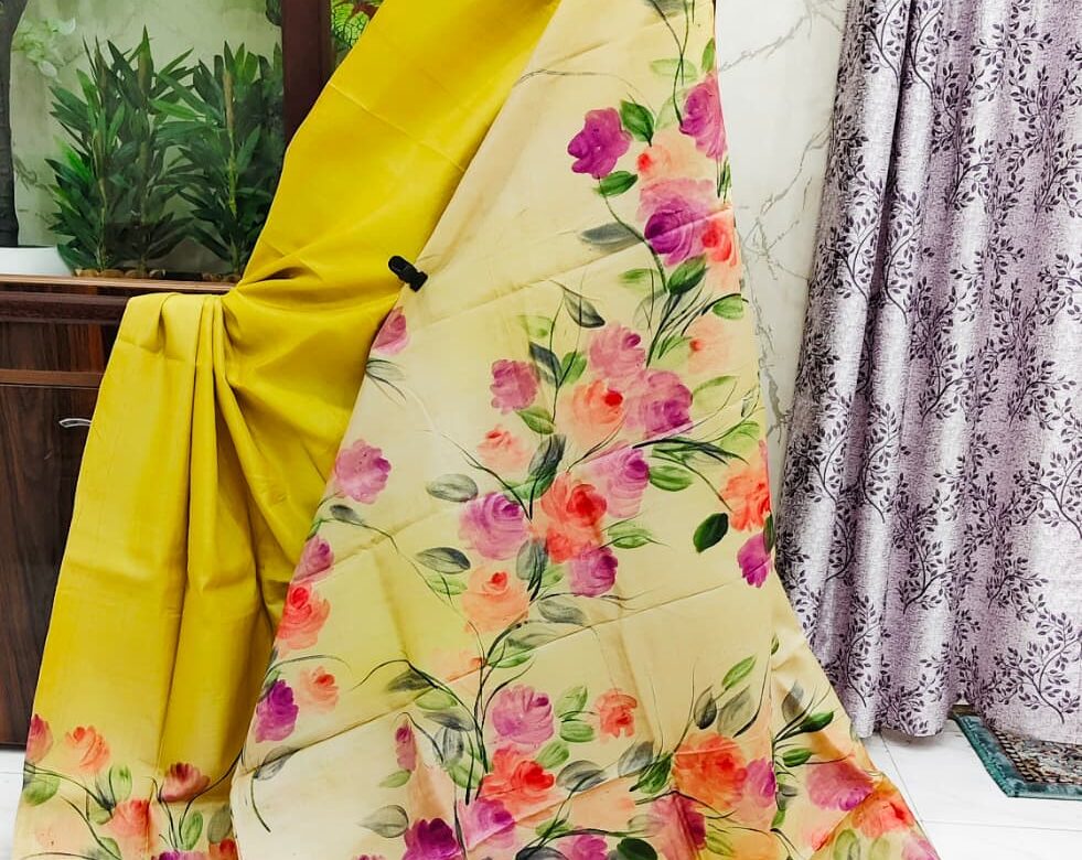 Pure Bishnuri Silk Sarees Without Border (1)