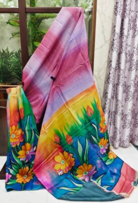 Pure Bishnuri Silk Sarees Without Border (7)
