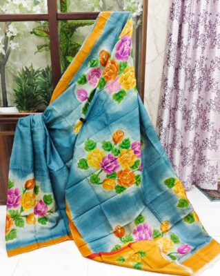 Pure Bishnuri Silk Sarees Without Border (9)