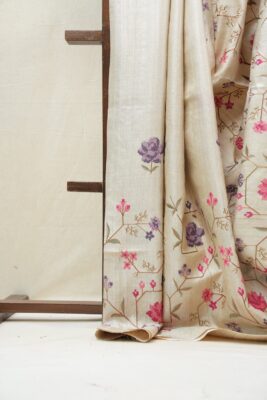 Pure Desi Tussar Sarees With Embroidary Work With Silkmark (11)