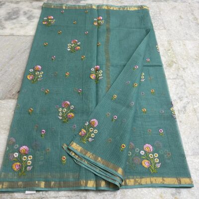Pure Embroidary Kota Cotton Sarees (3)