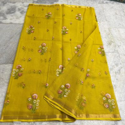 Pure Embroidary Kota Cotton Sarees (6)