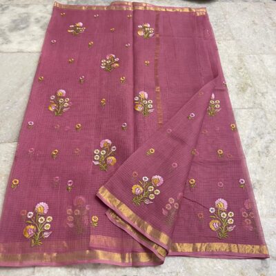 Pure Embroidary Kota Cotton Sarees (7)
