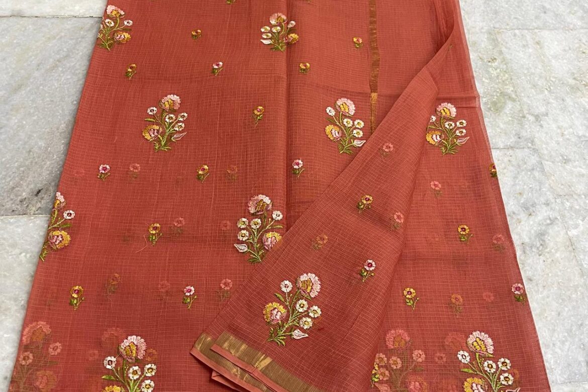 Pure Embroidary Kota Cotton Sarees (8)
