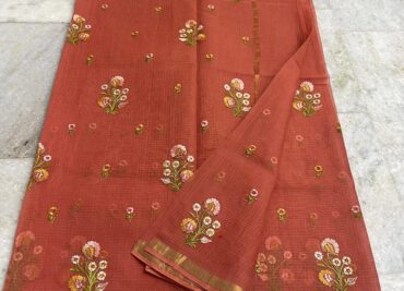 Pure Embroidary Kota Cotton Sarees (8)