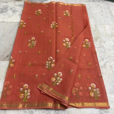 Pure Embroidary Kota Cotton Sarees (8)