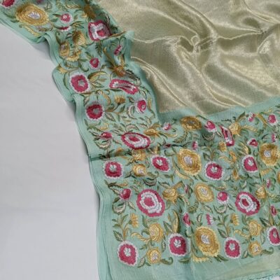 Pure Handloom Banaras Brocade Organza Tissue Sarees (13)