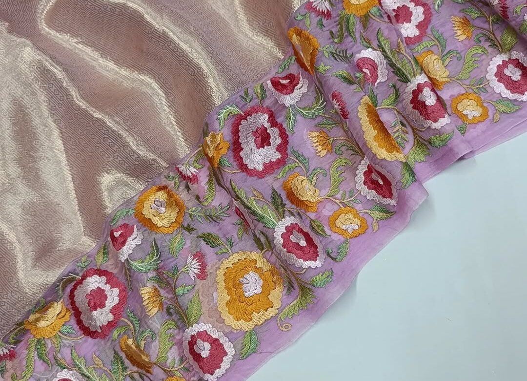 Pure Handloom Banaras Brocade Organza Tissue Sarees (14)