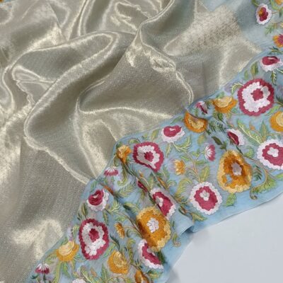 Pure Handloom Banaras Brocade Organza Tissue Sarees (15)