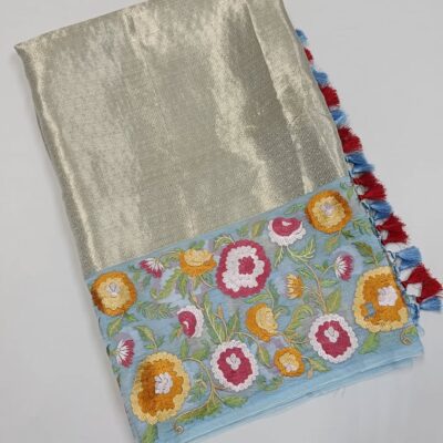Pure Handloom Banaras Brocade Organza Tissue Sarees (18)