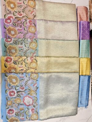 Pure Handloom Banaras Brocade Organza Tissue Sarees (9)