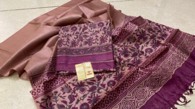 Pure Heavy Tussar Silk Dress Materials (11)