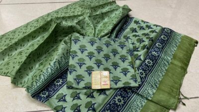 Pure Heavy Tussar Silk Dress Materials (12)