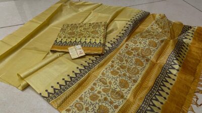 Pure Heavy Tussar Silk Dress Materials (14)
