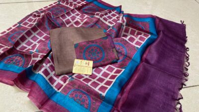 Pure Heavy Tussar Silk Dress Materials (15)