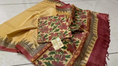 Pure Heavy Tussar Silk Dress Materials (3)