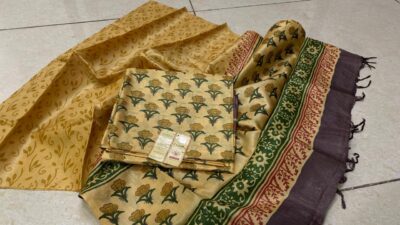 Pure Heavy Tussar Silk Dress Materials (9)
