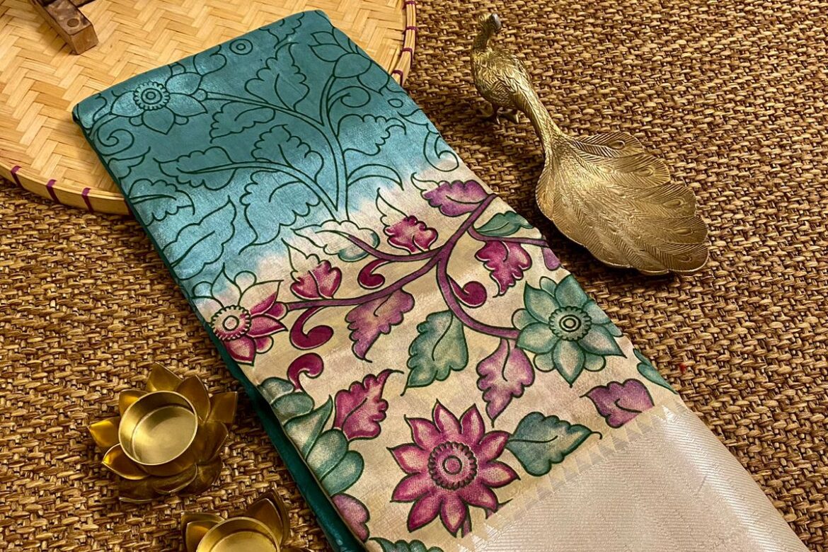 Pure Kalamkari Sarees With Blouse (1)